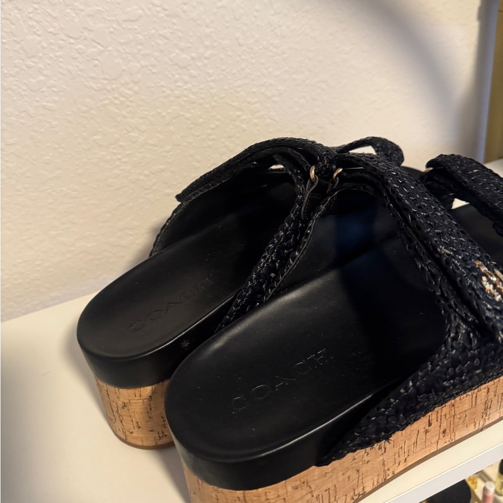 Coach Raffia Sandals - Picture 2 of 2